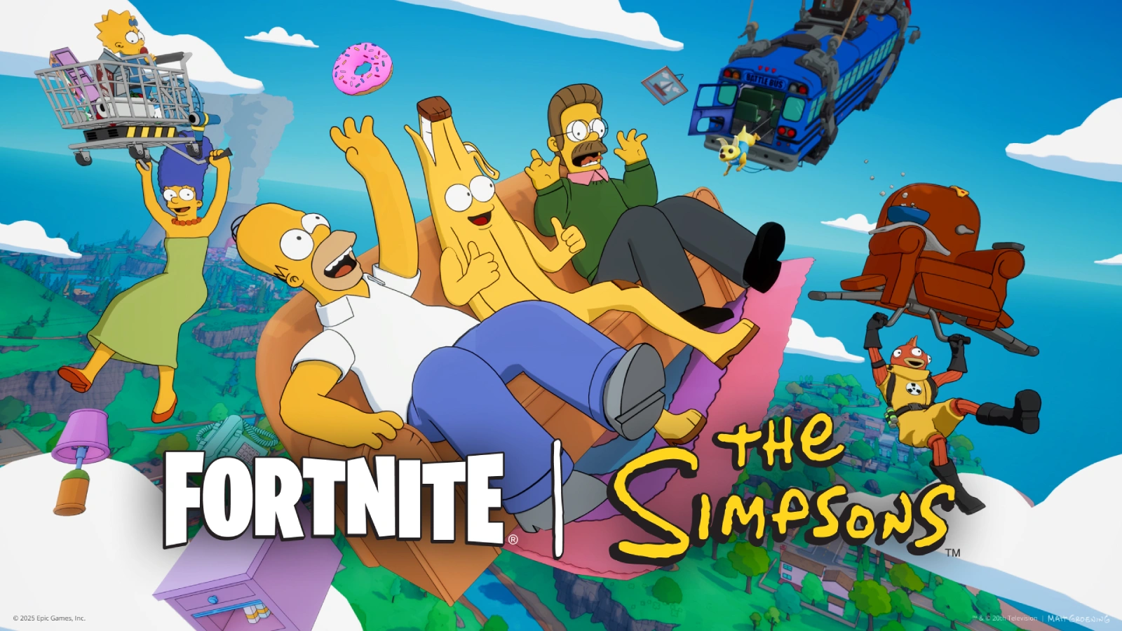 Os Simpsons chegam ao Fortnite com mapa de Springfield
